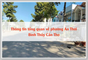 Thông tin tổng quan về phường An Thới Bình Thủy Cần Thơ