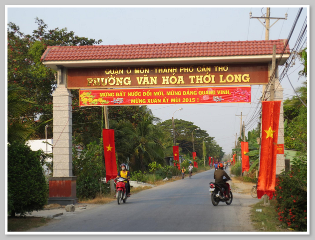 Cổng chào ở hường  Thới Long Ô Môn Cần Thơ