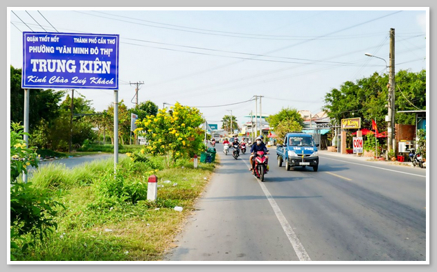 Đường sá tại phường Trung Kiên Thốt Nốt Cần Thơ ngày càng được nâng cấp 